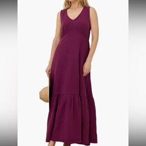 Pact women’s Organic Coastal Double Gauze Beach To Brunch Dress
